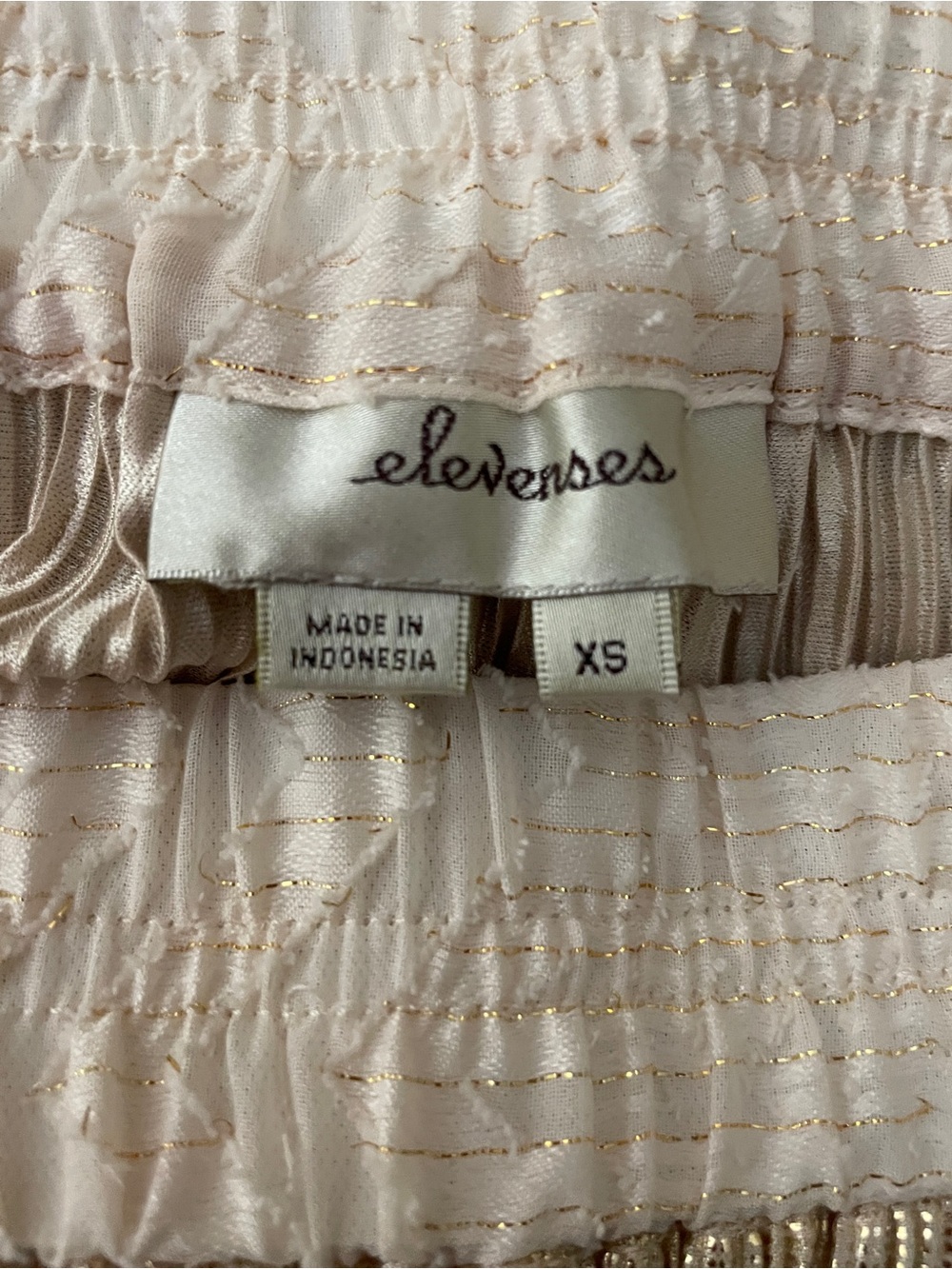 Anthropologie Elevenses Metallic Pants Women's XS Pleated Pull on Party Disco - Picture 9 of 12